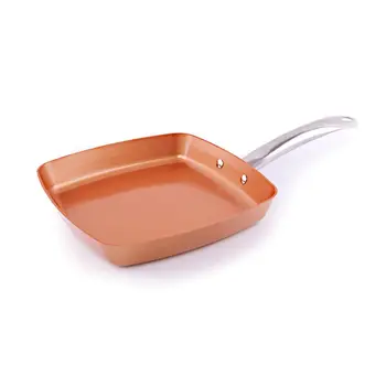 

Stripes/Flat Bottom Aluminum Alloy Non-stick Square Frying Pan Fried Steak Pot Induction Cooker Cooking Pan for Home Kitchen