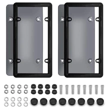 Автомобильная крышка номерного знака, рамка, щит, комбо, подходит для любого стандарта США, 6X12 дюймов, номерные знаки с тонированным пузырьком, дизайн, новинка