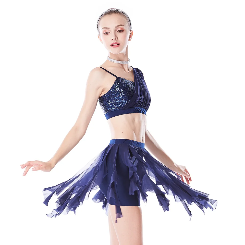 High Quality Tap Jazz Ballet Dancing Dress Women Sequined Dance Outfit  Adult Lyrical Contemporary Performance Clothing - Tap Dance - AliExpress