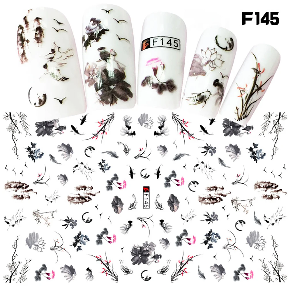 

Panda Animal Dog Stickers For Nails Sticky Nail Stickers 3d Transfer Nails Stickers Nails Decoration Ink Painting Cute Cat