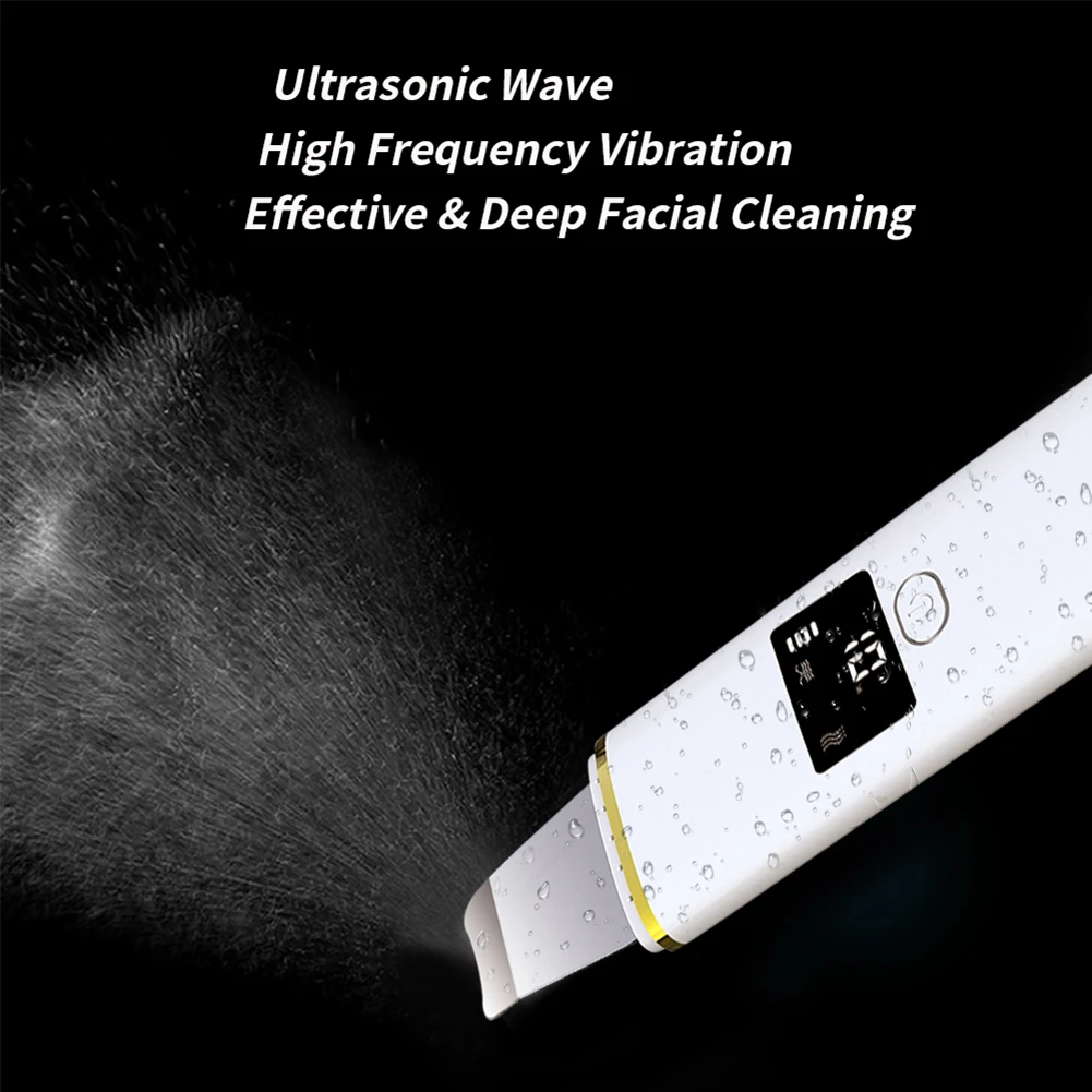 Purificador da Pele Cuidados com o Rosto Dispositivo de Elevação Ultrasonic Limpeza Profunda Importação Recarregável Ems Esfoliante Acne Remoção Cravo Pore Íon 5 Íon Recarregável EMS Esfoliante Acne Remoção Cravo