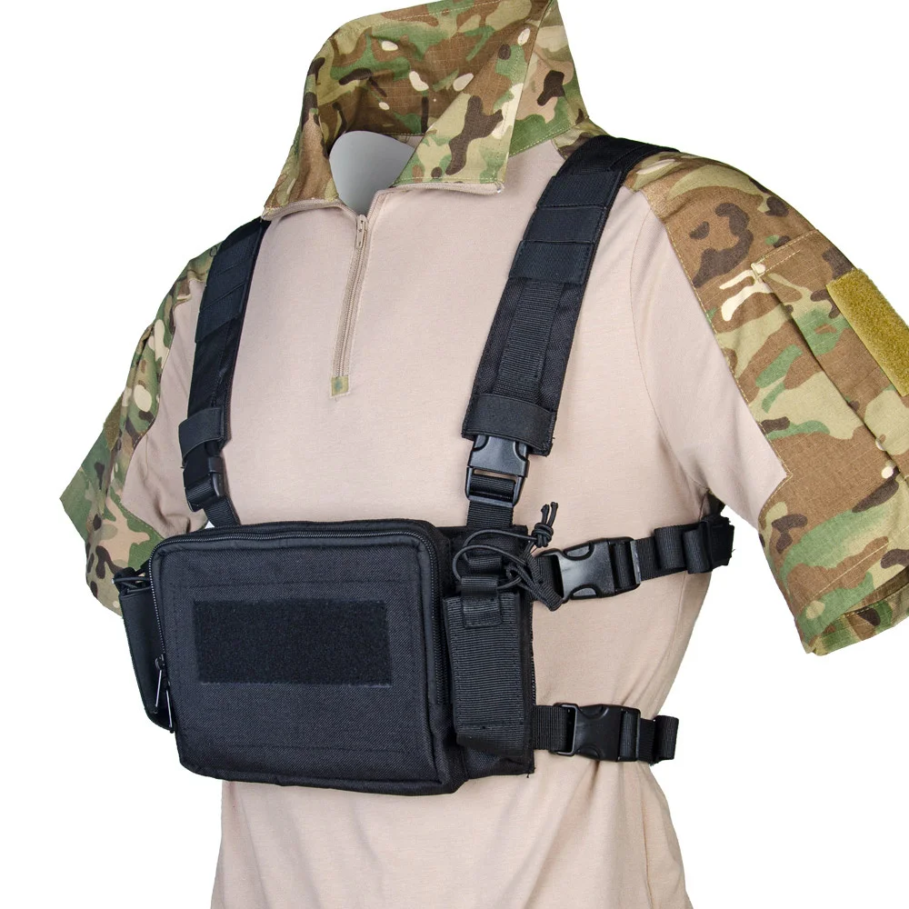 Airsoft Tactical Vests Tactical Chest Rig Vest Adjustable X Harness ...