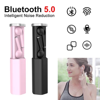 

True Wireless Earbuds 5.0 Bluetooth Earbuds With Charging Case Binaural Stereo Earbuds With Mic And Volume Control
