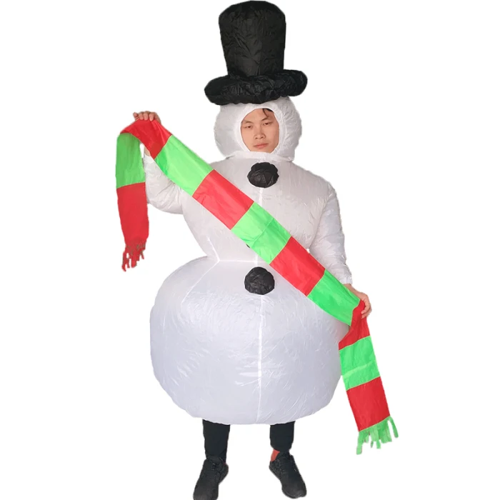 Christmas Inflatable Snowman Costume Suit for Adults Halloween Cosplay Party TC21