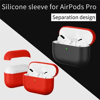 

For Airpods Pro Protective Case Split Design Anti-fall Silicone Cover for Apple Airpods Pro 3 Wireless Bluetooth Earphone Case