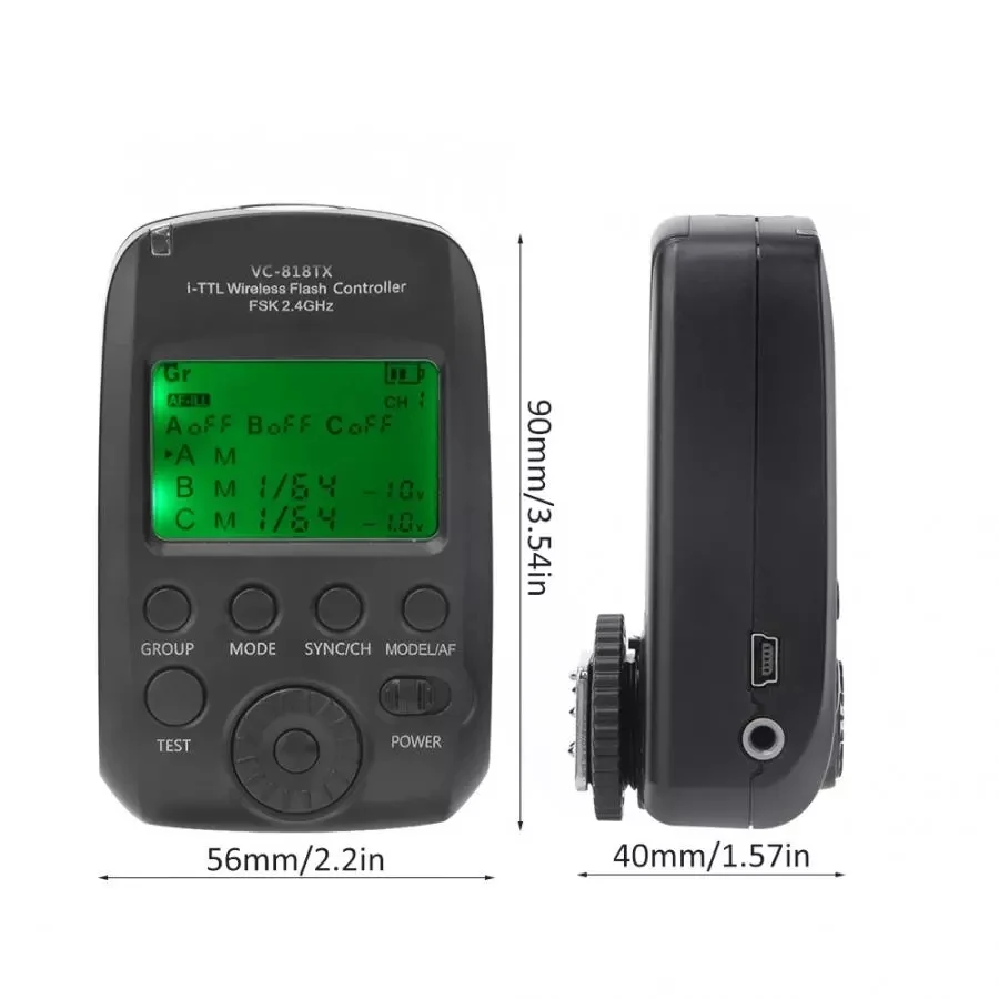 Visico-transmissor de Disparador de Flash sem Fio Hss para Câmeras Nikon D810 D90 d4 D610 d5 D800 D710dslr 818tx D7000 D700 D750 - Image 4