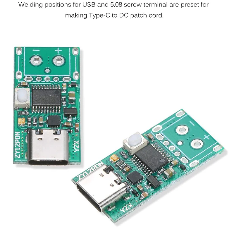 USB-C PD2.0/3.0 to DC Converter Power Supply Module Decoy Fast Charge Trigger Poll Polling Detector Tester(ZY12PDN) power adapter,power supply,switching power supply,type c power adapter