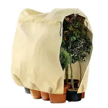 

Winter Home Garden Plant Cover Frost Freeze Protection Cover Non-woven Fabric Small Tree Shrub Potted Plant Protecting Bag
