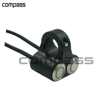 

Aluminum Alloy 22mm Motorcycle Switches Handlebar Mount Switch Headlight Hazard Brake Fog Light ON OFF With White