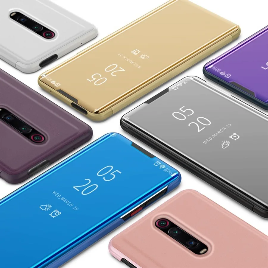 Умный зеркальный флип чехол для Xiaomi Redmi Note 7 8 5 6 Pro 8A 7A 6A 5A Plus 4X K20 9T S2 Y2 Y3