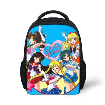 

HaoYun Kindergarten Kids Backpack Sailor Moon Prints Pattern Babies School Book Bags Cartoon Anime Design Boys Girls Small Bags