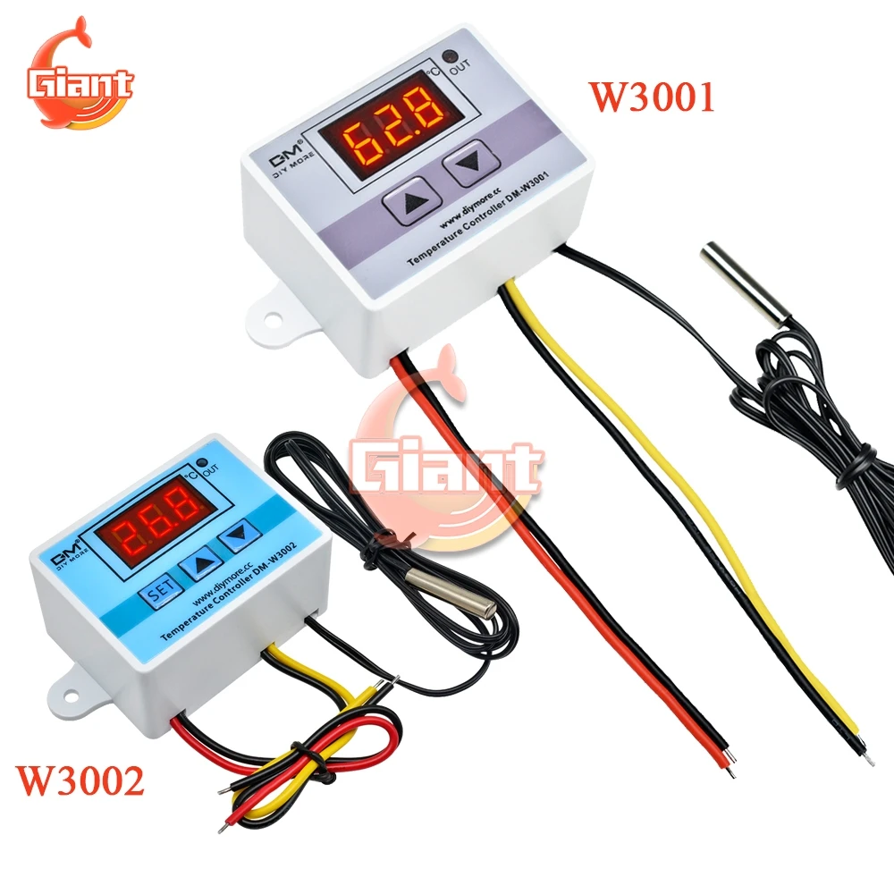 W3001 W3002 AC 110V 220V DC 12V 24V Цифровой термостат регулятор температуры переключатель для