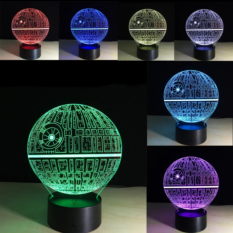 3d Lighting Fixture Football LED Table Night Lamp Remote Control RGB 7 Colors Changing Indoor Night Lights Illusion Lamp candle night Night Lights