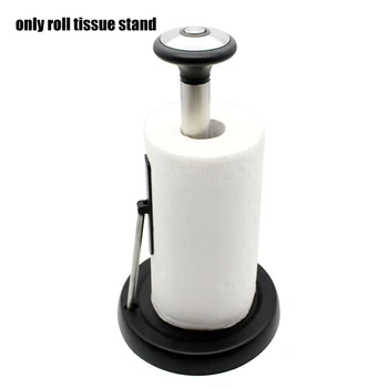

Stainless Steel Spring Rustproof Anti Slip Roll Paper Holder Organizer Accessories Desktop Stand Storage Rack Multifunctional