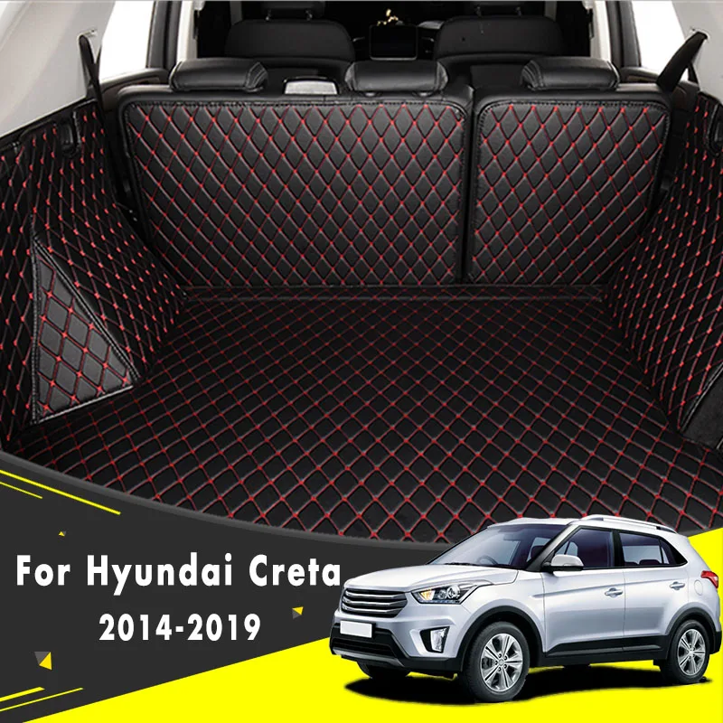 

Car Styling Carpet Rugs Cargo Liners Custom make Car Trunk Mat For Hyundai Creta ix25 2014 2015 2016 2017 2018 2019