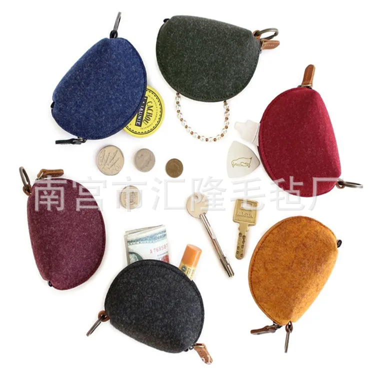 

Simple Nonwoven Fabric Felt Bag High Quality Cute Gift Mini Purse Wallet Customizable-Printed Logo