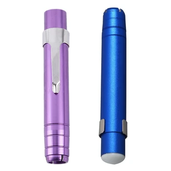 

2 Pcs Black Aluminum Alloy Chalk Keeper Holder - Purple & Blue