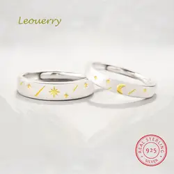 Leouerry * Звезда Луна Солнце * персональный оригинальный 925 пробы серебро Изменение размера кольца креативные влюбленные кольца женские