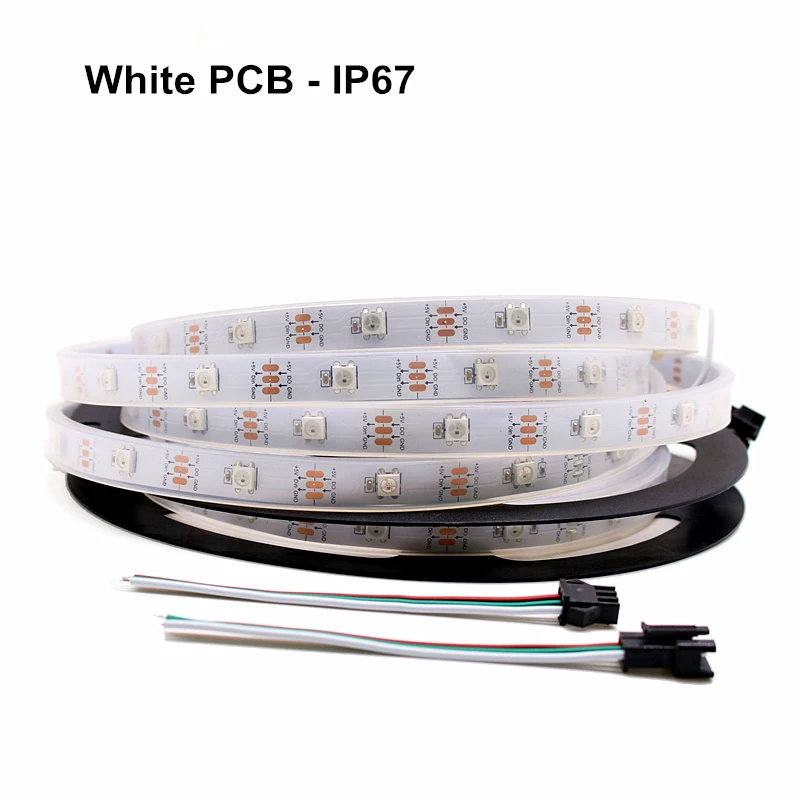 0 5 m 5V Светодиодный прожектор WS2812B индивидуально адресуемый SMD 5050 RGB Полноцветный 30