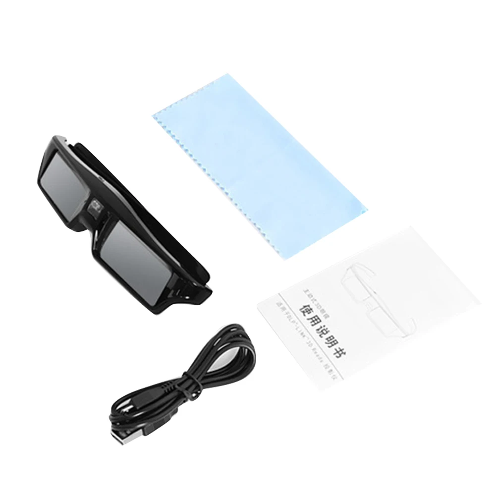 Universal Rechargeable Active Shutter 3D Glasses Eyeglasses for Movie Game DVD Practical 3D Glasses Realistic VR Glasses