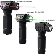 Tactical Grip Indoor Outdoor 600 Lumens Handheld Led Flashlight Green/Red Laser Sight For 20mm Picatinny Or Weaver Rail Mount
