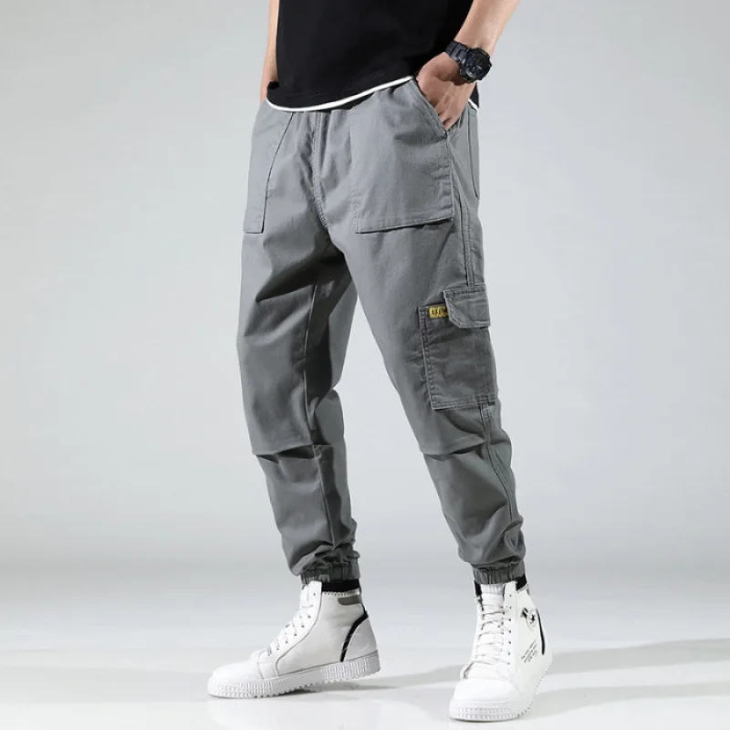 

MEN'S Casual Pants Spring Summer Sports Popular Brand Beam Leg Bib Overall INS Pants Men's Korean-style Trend Loose-Fit