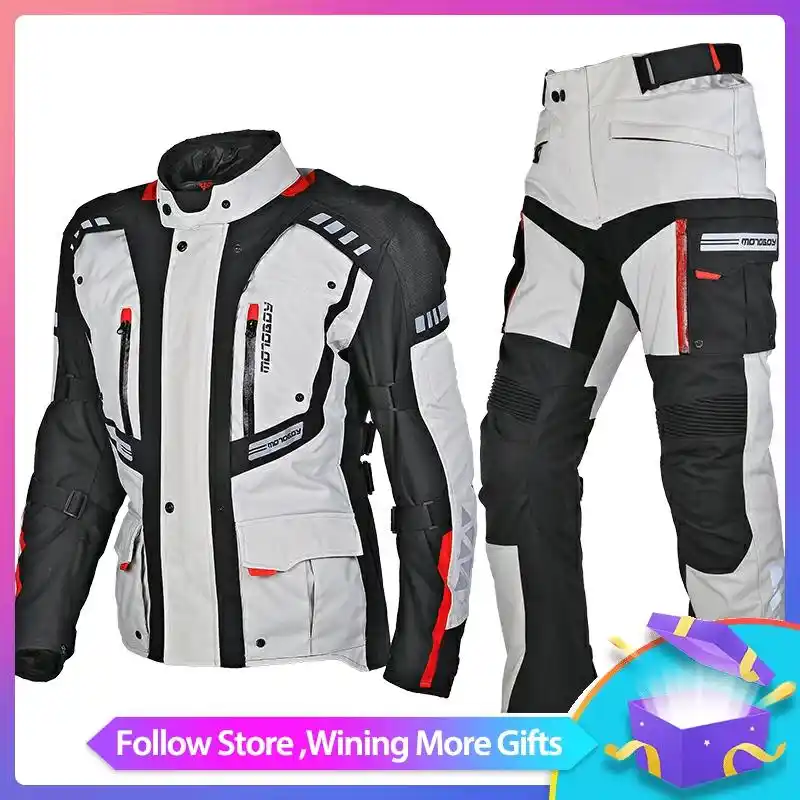 jaqueta e calça motociclista