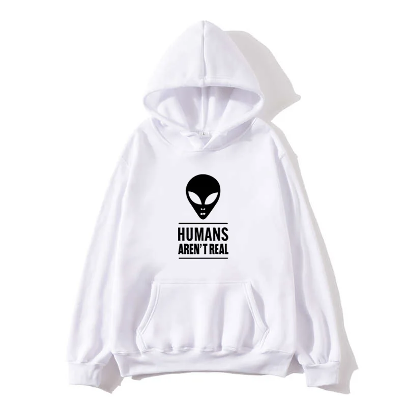 

Harajuku Sweatshirts Ladies Warm Hip Hop Streetwear Punk Women Hoody Horror Fashionable Casual Simple Alien Printing Letter