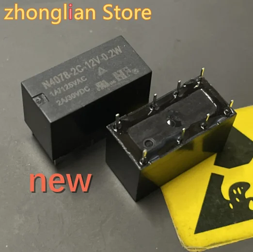 

10pcs/Lot Relays, N4078-2C-12V-0.2W, 12VDC, class 4078