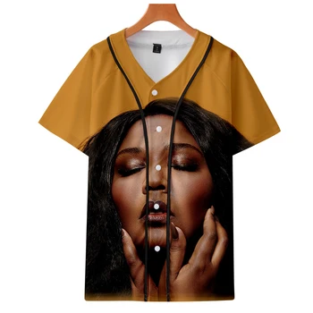 

2019 LIZZO jacket Fashion 3D printed jacket new cool print thin long sleeve LIZZO baseball jacket for women plus size streetwear