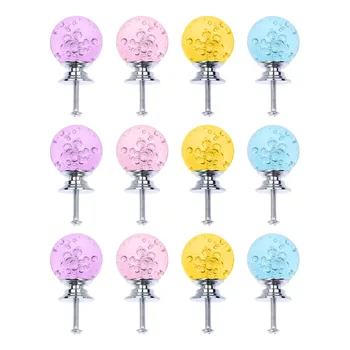 

12 PCS Pull Handle European Style Durable Sweet Style Ball Shaped Drawer Knobs Crystal Handle Cabinet Knob For Home Furniture