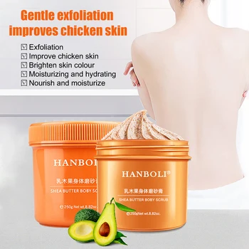 

Shea Butter Body Scrub Exfoliating Moisturizing Remove Dead Skin Softens Skin Body Exfoliator Cream US Stock