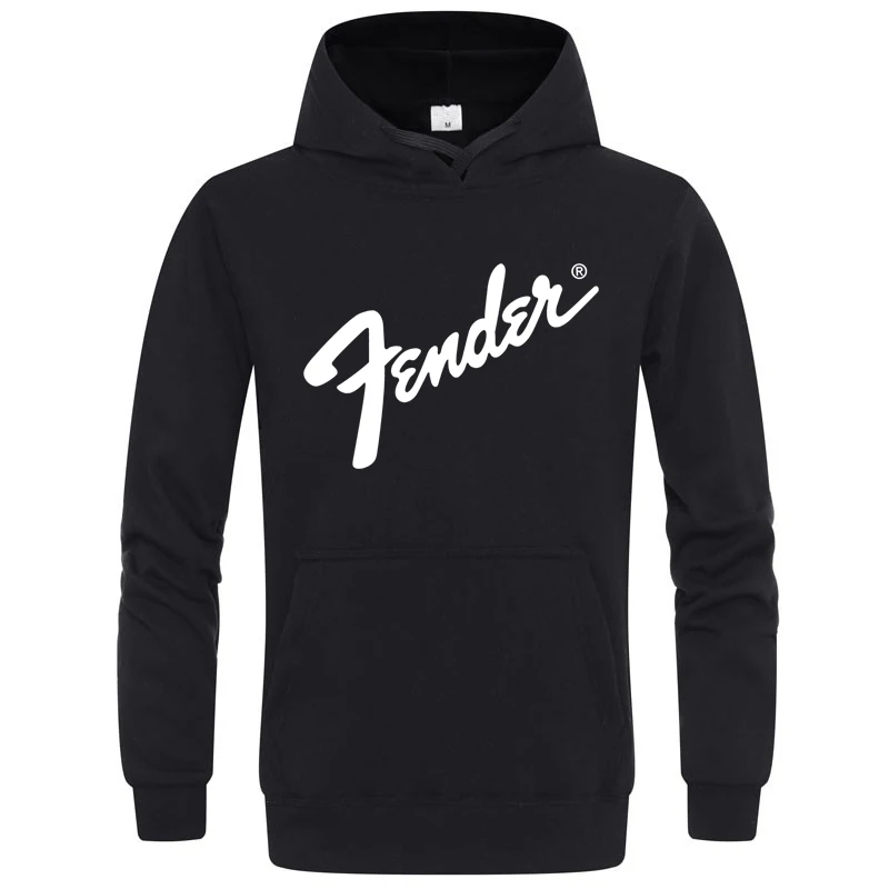 Бренд Fender, толстовки, Толстовка для мужчин/женщин, спортивный костюм,, Осень-зима, модная повседневная толстовка, уличная одежда, хип-хоп, Harajuku, худи - Цвет: Black