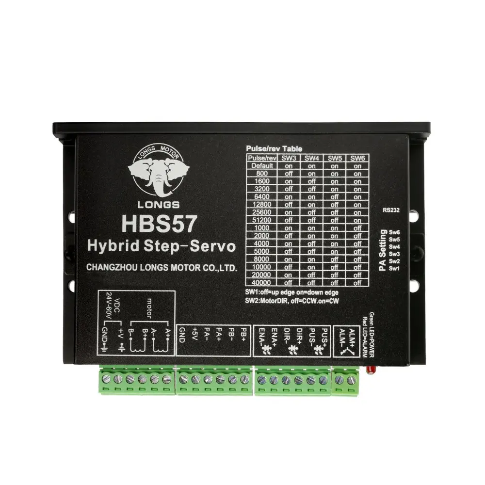 Нет ЕС США налог nema23 замкнутый контур двигателя 23SSM2440-EC1000 4.0A и драйвер HBS57 Гибридный сервопривод замкнутый контур для ЧПУ маршрутизатор
