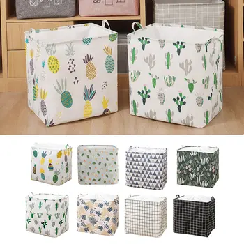 

Large Folding Square Laundry Basket With Drawstring Waterproof Bin Dirty Clothes Clothing Toys Storage Bucket Home Organizer