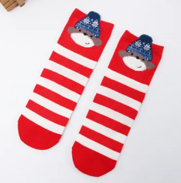 Pudcoco/ ; модные рождественские носки с Санта-Клаусом; подарок для детей; забавные рождественские носки унисекс для девочек и женщин - Цвет: H