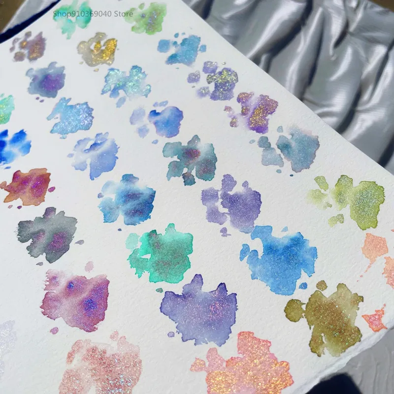 Watercolor Paint Watercolor Pigment Super Vision Mica Chameleon Layered Color Metallic Watercolor Paint Hand-painted Flash Pigment Pearlescent Acuarelas Nail Art