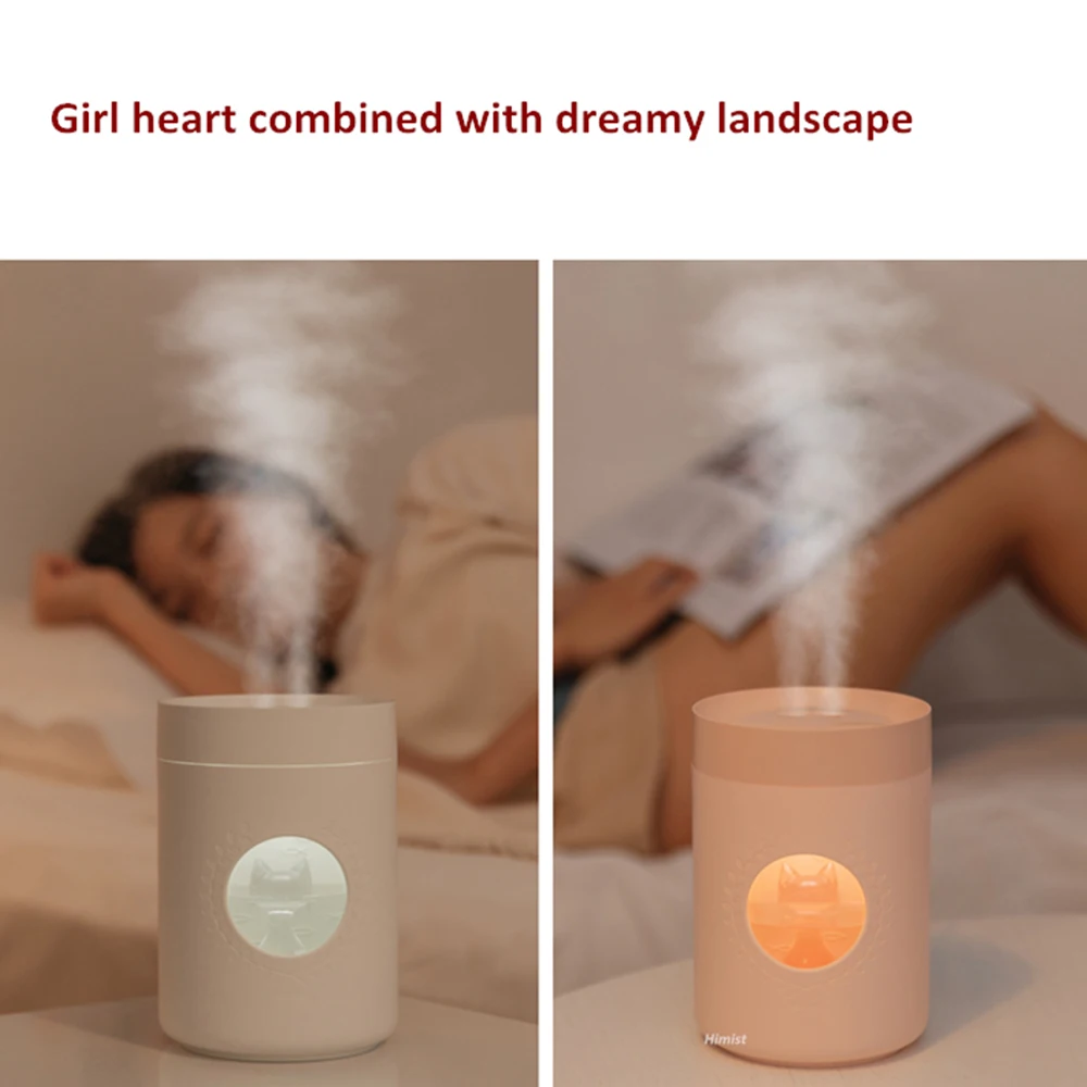 Billig Ultraschall luftbefeuchter Difusor 800ML Dual Düse Nette Katze Tragbare USB Aroma Diffuser LED Lampe Air Mist Maker Humidificador
