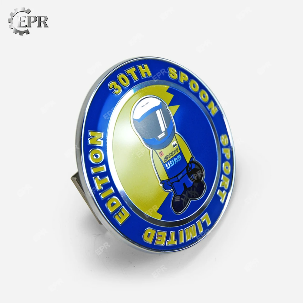 9 см логотип эмблема Япония стиль JAF синяя Алюминиевая Передняя Решетка