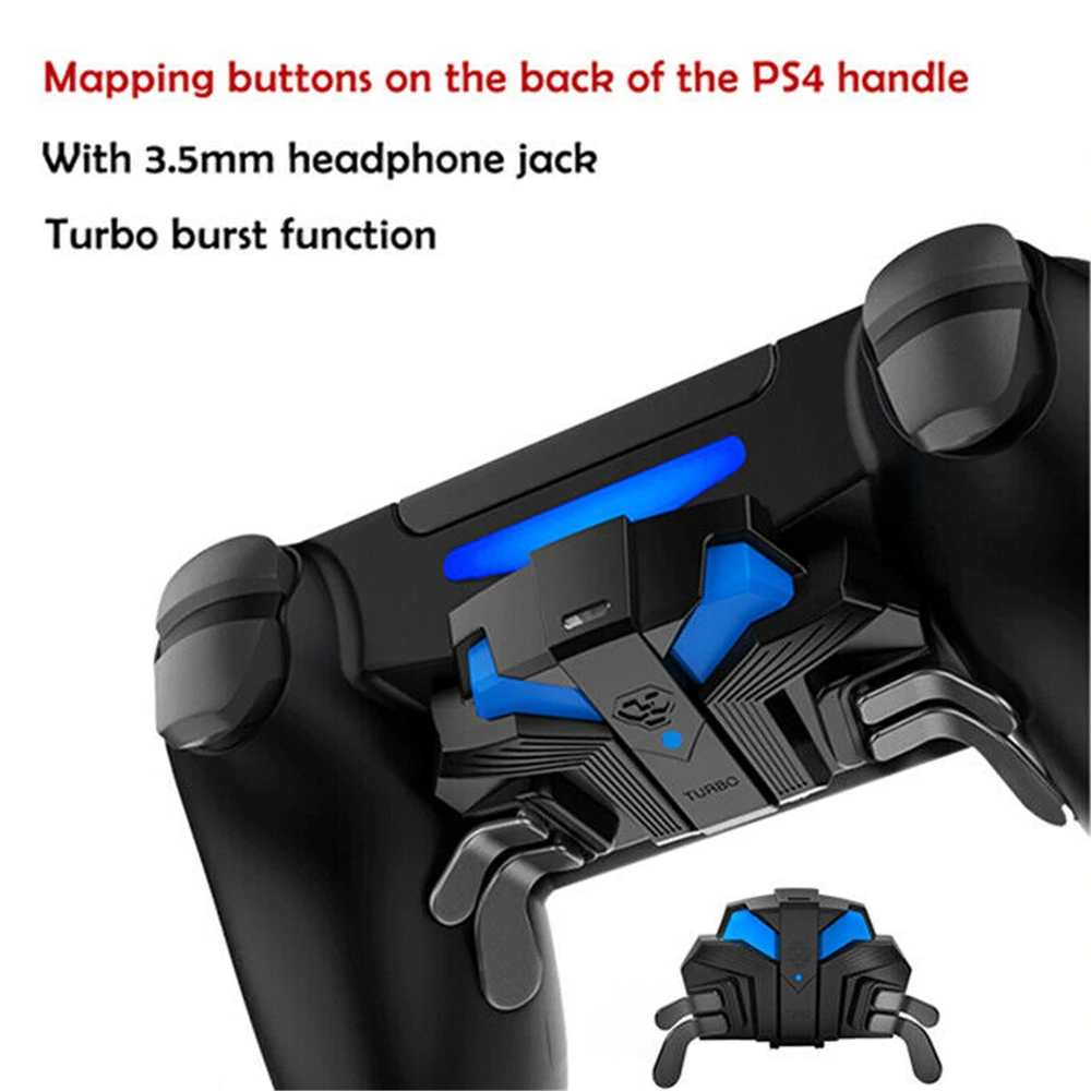 FPS контроллер адаптер металлический геймпад с расширенной клавишей Turbo для PS4 SLIM