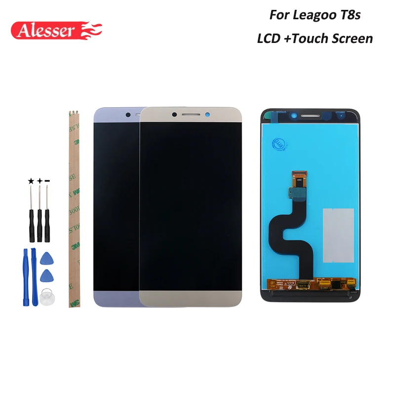 Alesser для Leagoo T8s ЖК дисплей и сенсорный экран Запасные части телефона с