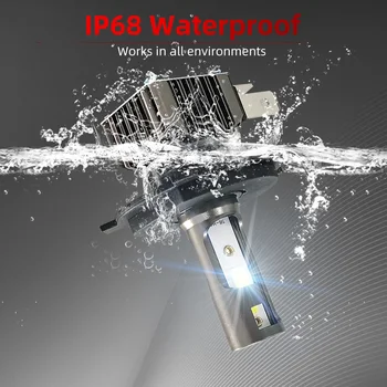 

Kit Headlight High Low Beam 2pcs Car Auto H4 9003 HB2 6000K White 7000LM Lamp