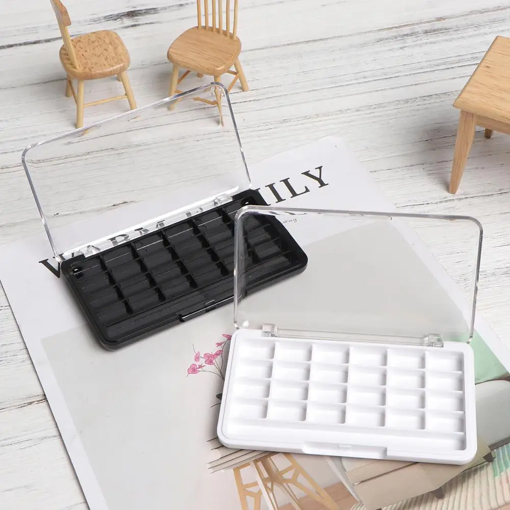 2pcs 11.5x6.7CM 24 Grids Eyeshadow Palette Refillable Empty Makeup