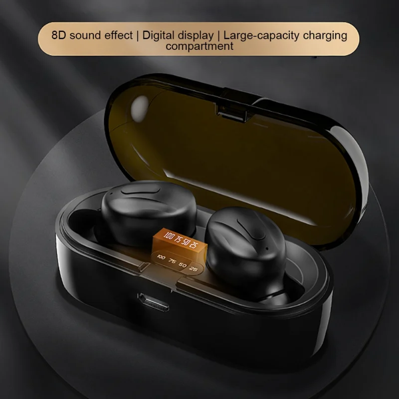 TWS Bluetooth 5 0 Wireless Earphones Bluetooth Earbuds Wireless Headphones Waterproof Stereo Sound Earphones with Charging Box