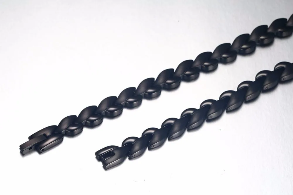 Fashion Mens Womens Magnetic Therapy Necklaces Black Stainless Steel 4 in1 Energy Ion Choker Necklace Healing Jewelry in Multi Styles collares collier colar 15