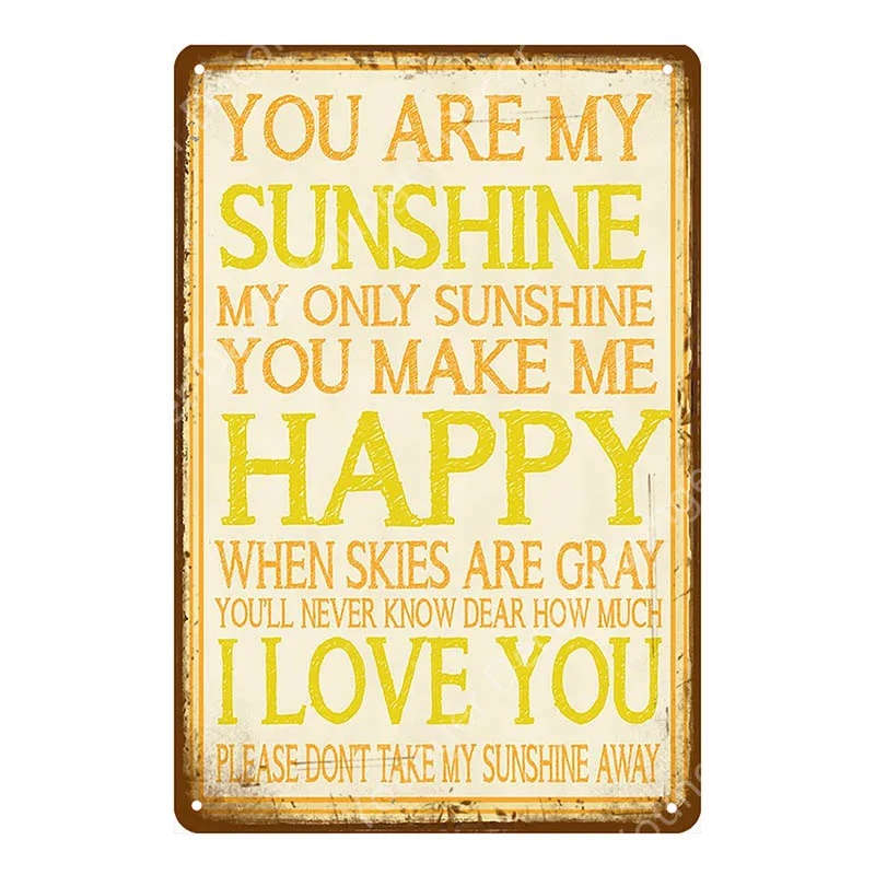 Joy Love Peace счастливые металлические оловянные знаки короткие романтические стихи винтажные настенные плакаты для бара дома Кафе школы комнаты украшения YI-096 - Цвет: YD3815EI