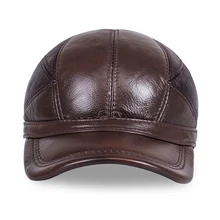 Aorice зимняя натуральная овчина Кожаная Шапка Фирменная Новинка мужские теплые зимне наушники шапка мужские бейсболки для отдыха модные брендовые шапки HL030