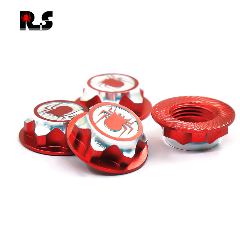 

4pcs Aluminium Wheel Hub Cover Antidust Cover 17mm HEX Nut For RC 1:8 Model Car Anti-skid Wheel Cover