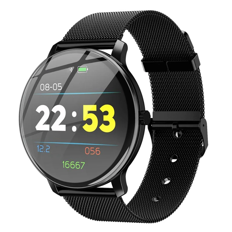 

AMS-R88 Fashion Smart Bracelet Round Screen Bluetooth Step Heart Rate Blood Pressure Oxygen Sleep Monitoring IP67 Waterproof Wat