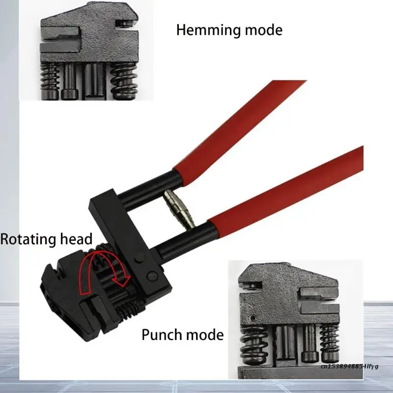 Pneumatic Air Panel Straight Sheet Metal Hole Punch Tool 8mm Hole Puncher+Handle